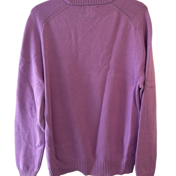 J.Crew Heritage Cotton Crewneck Sweater in a purple/lavender color - Picture 4 of 6